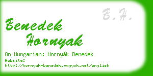 benedek hornyak business card