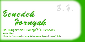 benedek hornyak business card